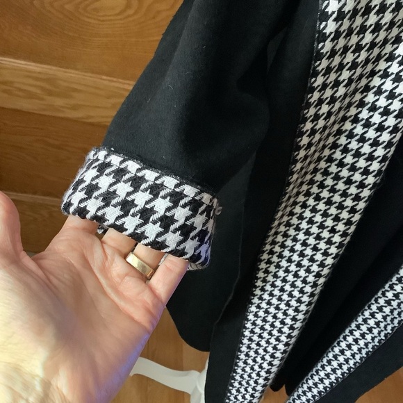 SPANNER Black/White Houndstooth Tweed Cardigan Size M - Picture 9 of 14